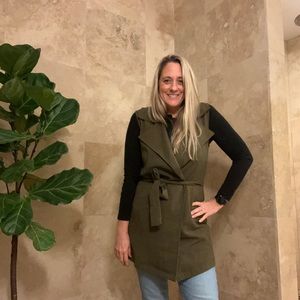 Sophie rue army green vest cardigan!